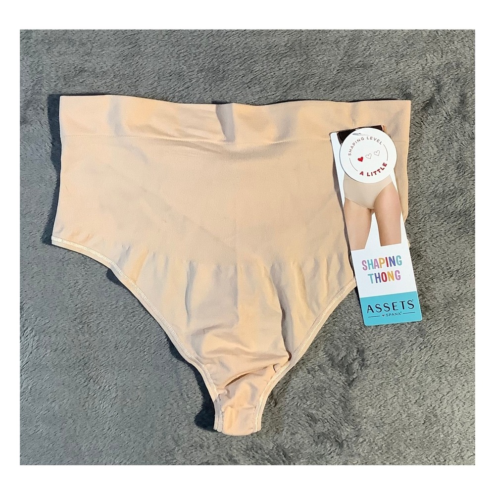 Assets by Spanx Shaping Thong High Waist Beige XL
